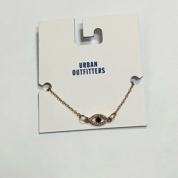 New Urban Outfitters Women's Gold Evil Eye Bracelet - Picture 2 of 6